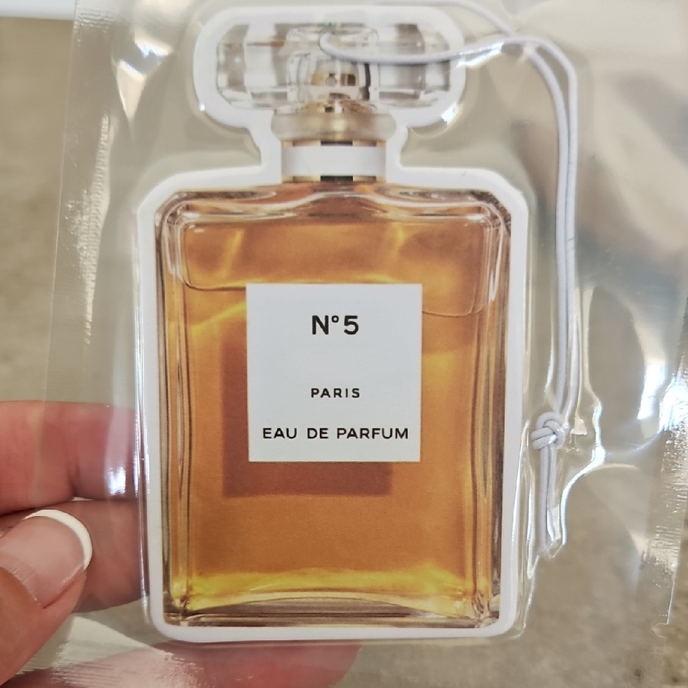 Amber Gold Bottle Air Freshener with White Cord
